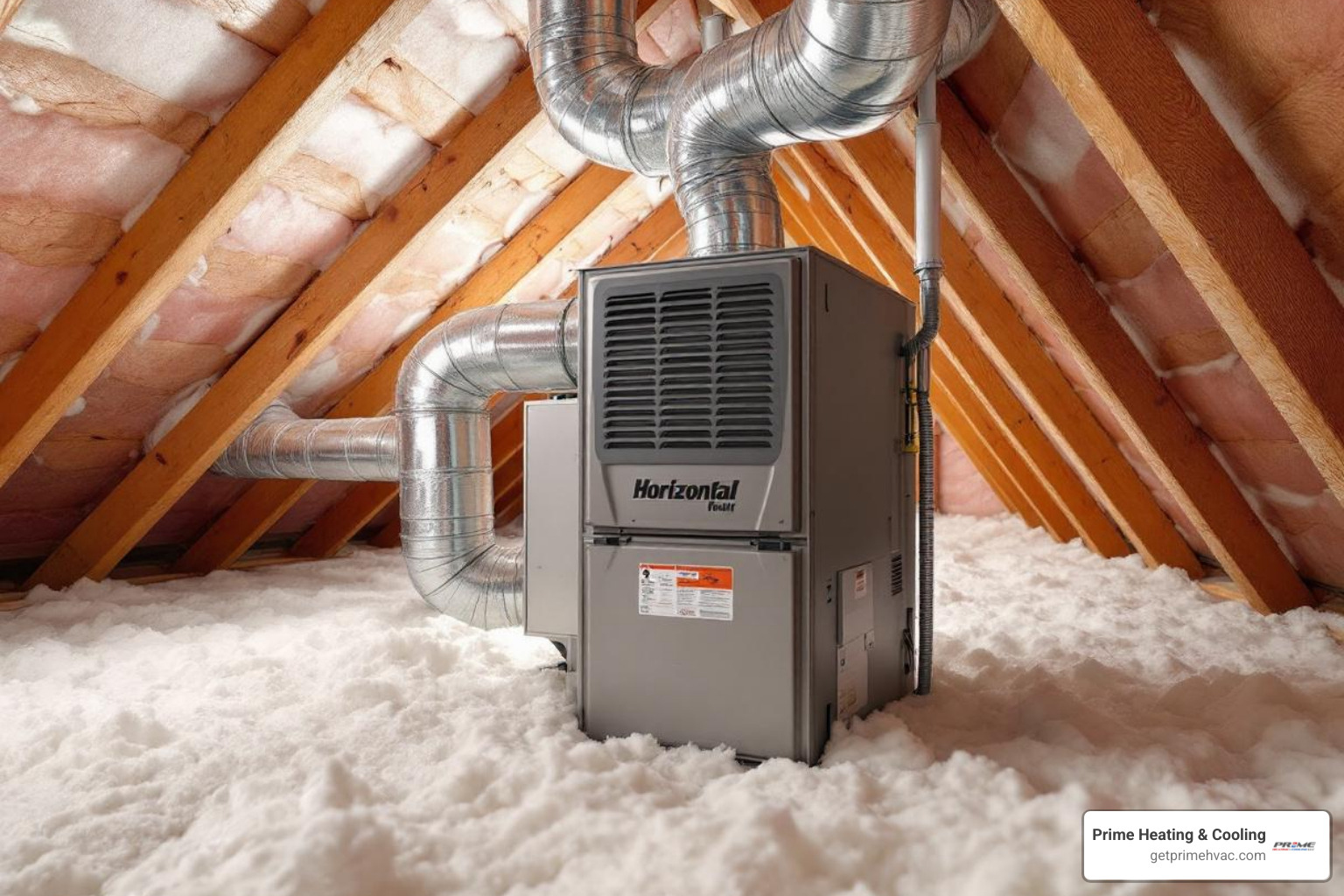 horizontal attic furnace