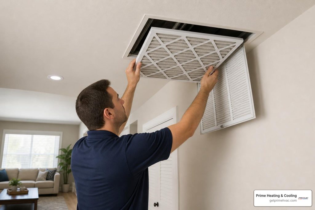 central ac filter cleaning